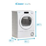 Candy Smart Pro CSOE H9A2TE-S - Secadora con bomba de calor, 9 kg, Blanco - Imagen 11