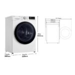 LG RH80V9AV4N - Secadora con bomba de calor, 8 kg, Blanco - Imagen 3