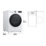 LG RHX5009TLC - Secadora con bomba de calor, 9 kg, Blanco - Imagen 6