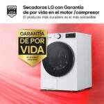 LG RHX5009TLC - Secadora con bomba de calor, 9 kg, Blanco - Imagen 7