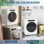 Homcom B61-010V90WT - Secadora de evacuación, 4 kg, Blanco - Imagen 4