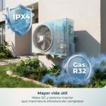 Split 1x1 - CECOTEC 8184 SPLIT AIRCLIMA 24000 SMARTFRESH, 24000 fg/h, Función Inverter, Blanco - Imagen 4