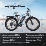 AVDL A35 - Bicicleta eléctrica todoterreno, 250 W, 70 km, Gris - Imagen 7