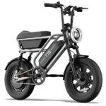 Urlife T16 (ATM) - Bicicleta eléctrica todoterreno, 500 W, 65 km, Plata - Imagen 2