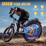 Zazawork CF500 - Bicicleta eléctrica de ciudad, 1000 W, 60 km, Plata - Imagen 6