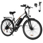 Evercross Tech EK28 Negro - Bicicleta eléctrica de montaña, 250 W, 90 km