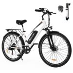 Evercross Tech EK28 Blanco - Bicicleta eléctrica de montaña, 250 W, 90 km