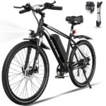 Evercross Tech EK15 - Bicicleta eléctrica de montaña, 250 W, 90 km, Blanco y negro