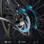 Evercross Tech EK15 - Bicicleta eléctrica de montaña, 250 W, 90 km, Blanco y negro - Imagen 3