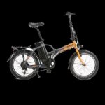 Nilox eBike J1 PRO - Bicicleta eléctrica plegable, 250 W, 40 km, Negro/Naranja