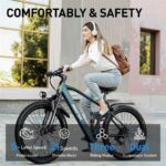 Aairsk GT900 - Bicicleta eléctrica urbana, 250 W, 120 km, Azul - Imagen 6