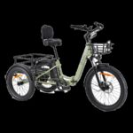 Youin Dover - Triciclo eléctrico plegable, 250 W, 100 km, Verde