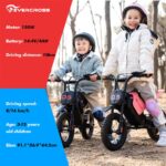 Evercross Tech EV06M - Bicicleta eléctrica infantil, 100 W, 10 km, Azul - Imagen 5
