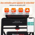 Citysports 1-12 km/h con Inclinación plegable App - Cinta de correr, Negro - Imagen 4