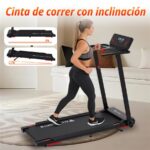 Citysports 1-12 km/h con Inclinación plegable App - Cinta de correr, Negro - Imagen 5