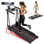 Citysports 1 a 12 km/h Inclinación APP Escritorio desmontable - Cinta de correr, Negro