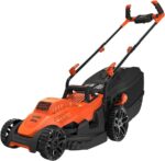 Black & Decker BEMW461BH-QS - Cortacésped eléctrico, 1400 W, 34 cm de corte, Naranja
