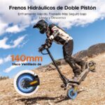 Engwe Y1000 - Patinete eléctrico, 25 km/h, 100 km, Negro - Imagen 6