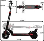 Hitway H9 - Patinete eléctrico, 1200 W, 25 km/h, 70 km, Rojo - Imagen 8