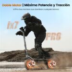 Iscooter iX7 pro DGT - Patinete eléctrico, 1000 W, 60 km/h, 60 km, Negro - Imagen 9