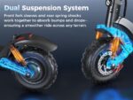Isinwheel GT2 - Patinete eléctrico, 800 W, 45 km/h, 60 km, Negro - Imagen 10