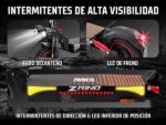 Zwheel ZRino Duo - Patinete eléctrico, 2000 W, 25 km/h, 45 km, Negro - Imagen 8